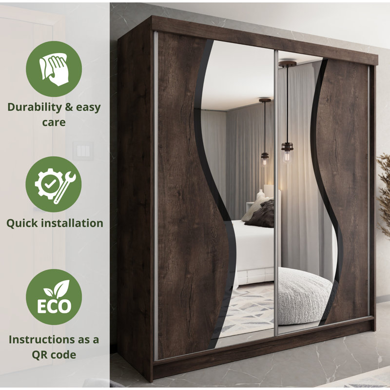 Chappelka 2 Door Wardrobe, Brown