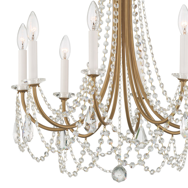 Jacueline 8 - Light Dimmable Classic / Traditional Chandelier, Bronze/Gold
