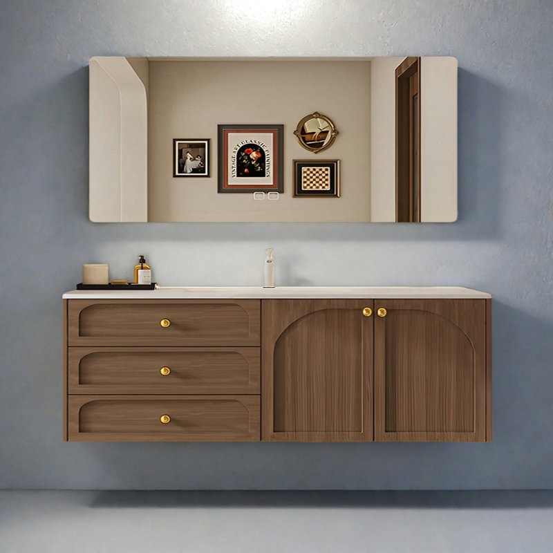 Armoire de salle de bain de style moyen-antique, 59"