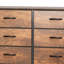 Commode double en tissu à 8 tiroirs l 39,4 po Tharani-1663699649