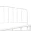 Structure de lit double Kemah avec 3 pieds en métal - Lit de luxe en lin thermolaqué blanc-1964200869