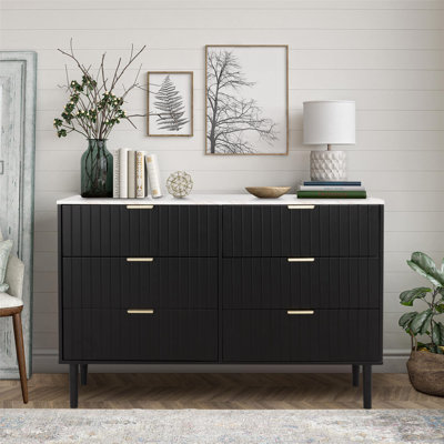 Litton 6 Drawer 100cm W Double Dresser 