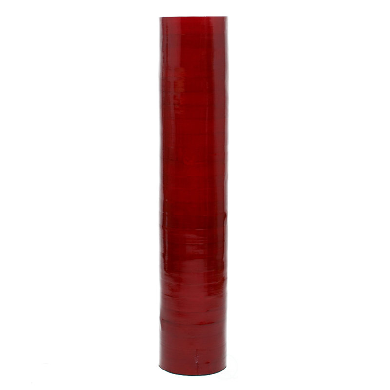 30-Inch-Tall Decorative Contemporary Bamboo Display Floor Vase, Red