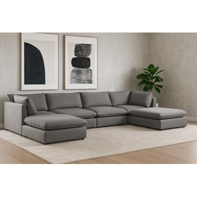 Tupman Upholstered U-Shaped Sectional Reversible