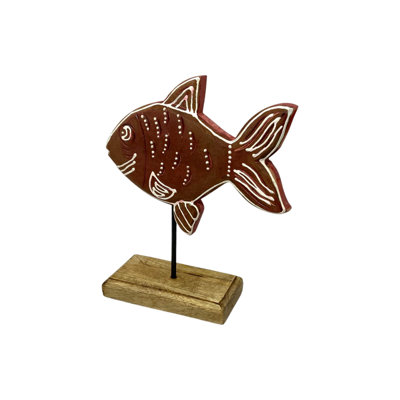 Betty Betta Fish on Stand - Red Henna