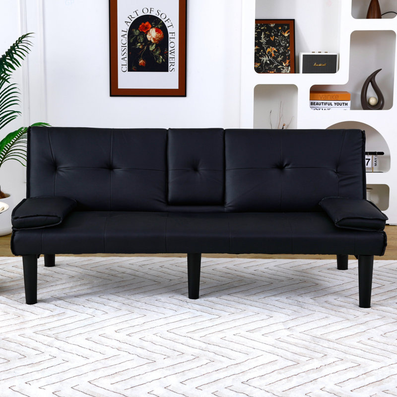 PVC Multi-Functional Sofa Bed With A Foldable And Cup Holder Design Makes It Extremely Convenient To Turn The Living Room Into A Guest Room