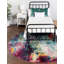 Tapis rose / noir / gris à motif abstrait Quinlin-1785189464