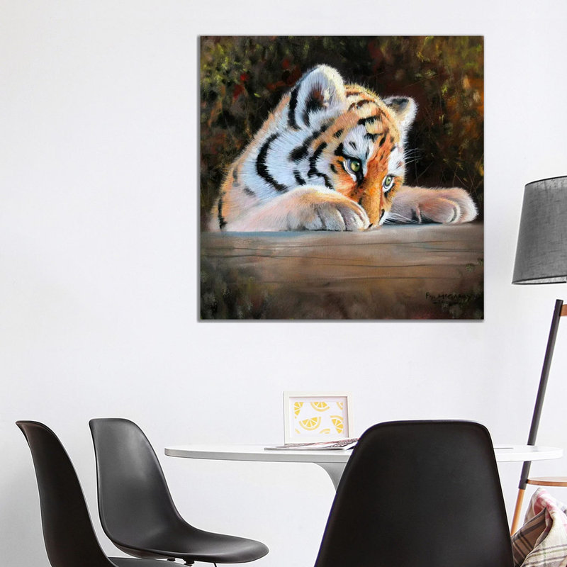 Tiger Cub Face by Pip McGarry - Wrapped Canvas Gallery-Wrapped Canvas Giclée, 93.98 cm H x 93.98 cm W x 1.91 cm D