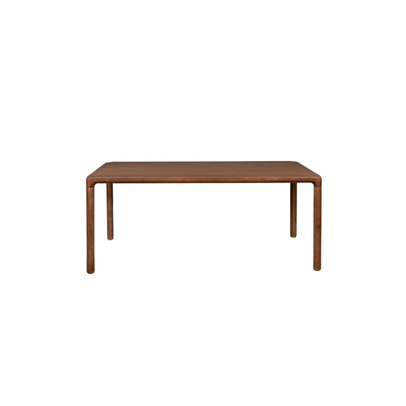 Storm Solid Wood Dining Table, Brown Lacquered, 30"H x 71"L x 35"W