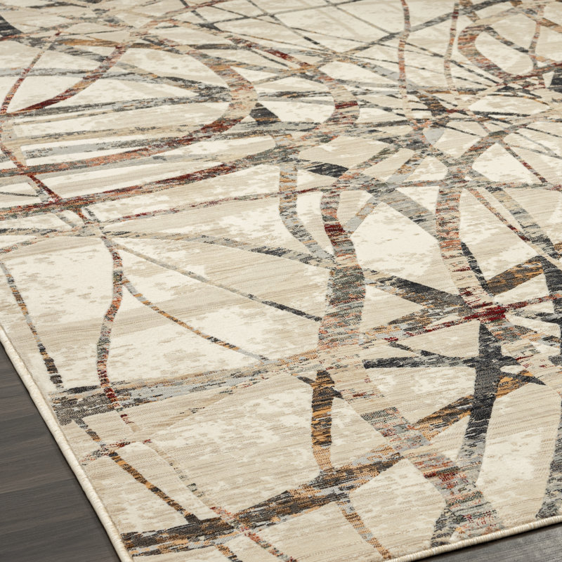 Southwestern Area Rug in Beige, Rectangle 7'7" x 10'2"