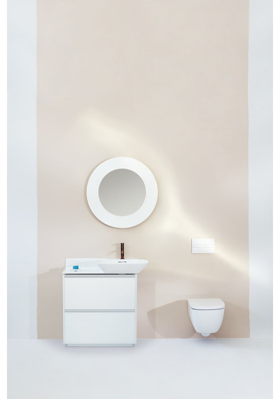 Ino 35.43'' L Bathroom Sink, Single Hole, Left Shelf