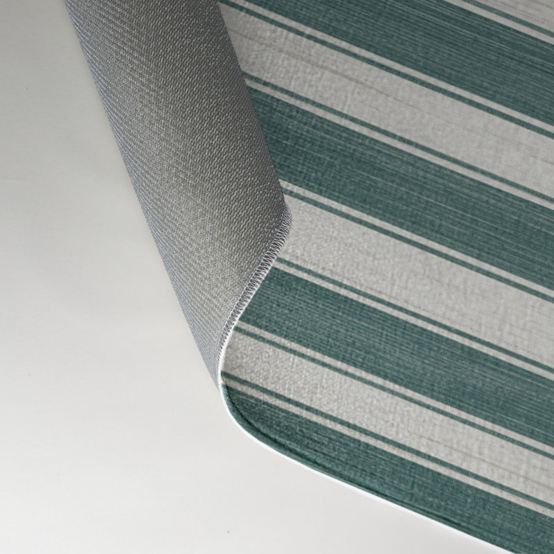 HorizontalStripes Gray Indoor and Outdoor Area Rug, Rectangle 9' x 12'