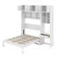Lit escamotable double pleine grandeur avec bureau