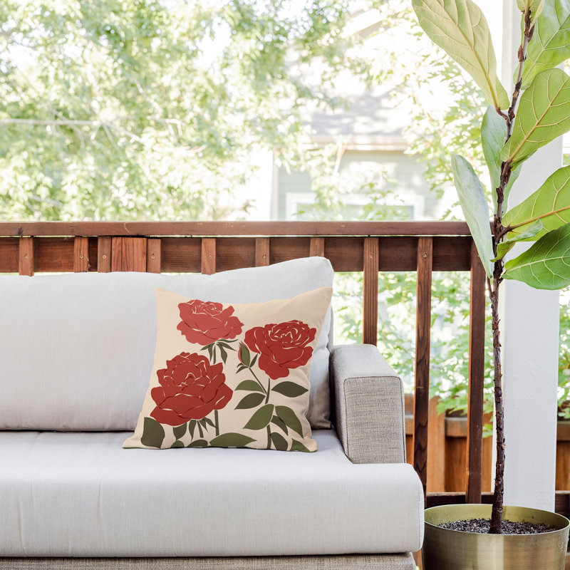  Polyester Indoor/Outdoor Throw Pillow, 16" x 16"