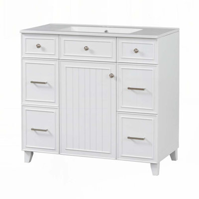 Meuble-lavabo 36 po avec lavabo en céramique