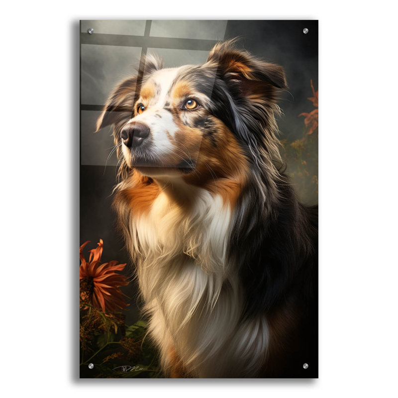 Art mural en verre Dog Fairy Tale 3 'par Momart, H 36 po x l 24 po x P 0,2 po