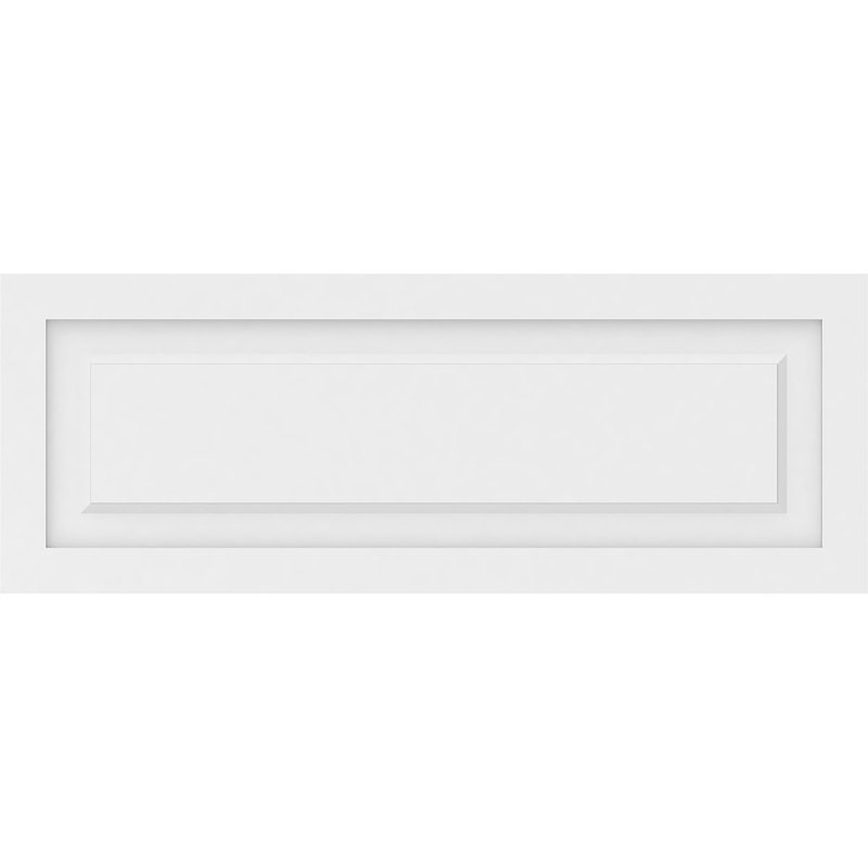 Panneau mural Harrison 3D en blanc, H 14 po x l 38 po x P 0,63 po