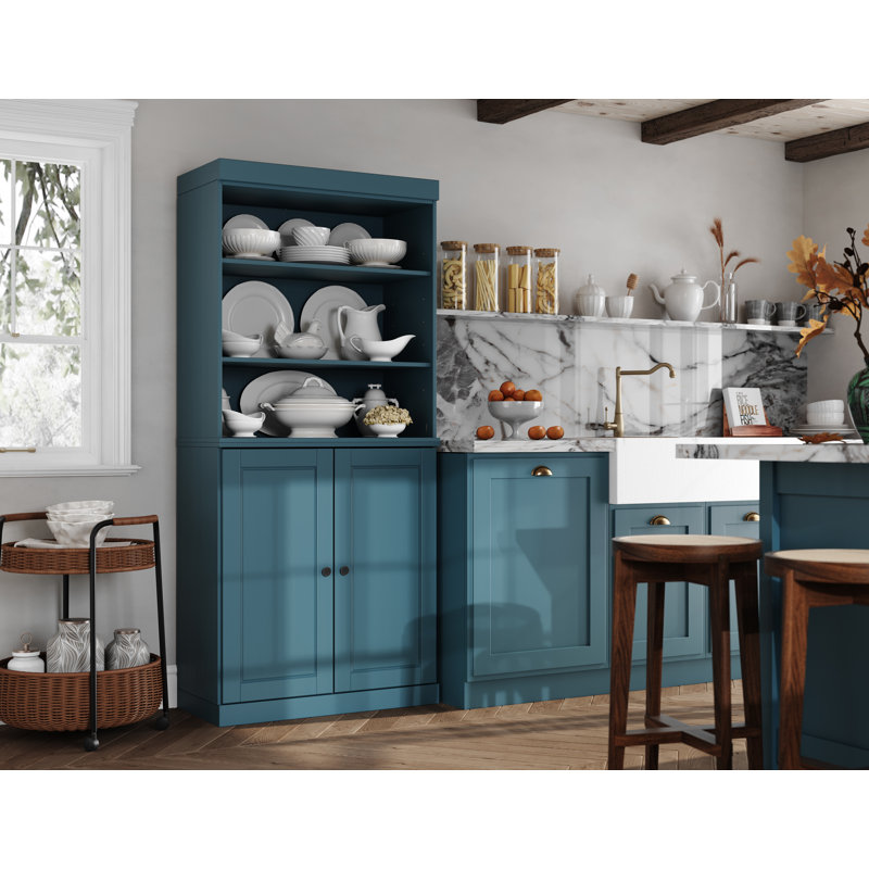 Garde-manger 100% bois massif Bryani Palace Imports, Sarcelle