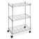 22.5'' W Acrylic Height -Adjustable Shelving Unit with Wheels