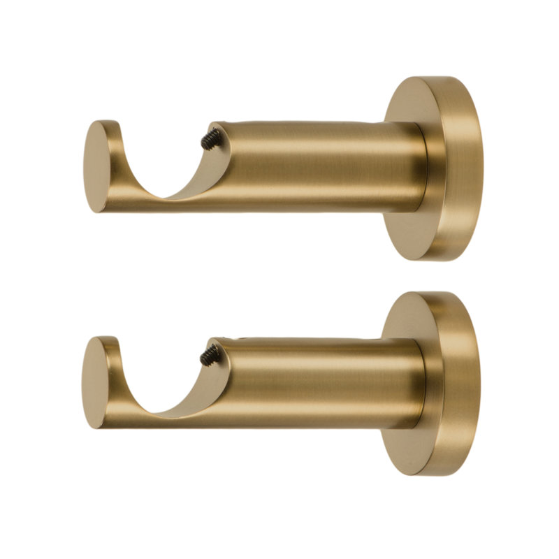 Supports de tringle à rideaux fixés au plafond ou au mur pour tringles à rideaux de 7/8 et 1 pouce de diamètre. Ensemble de 2