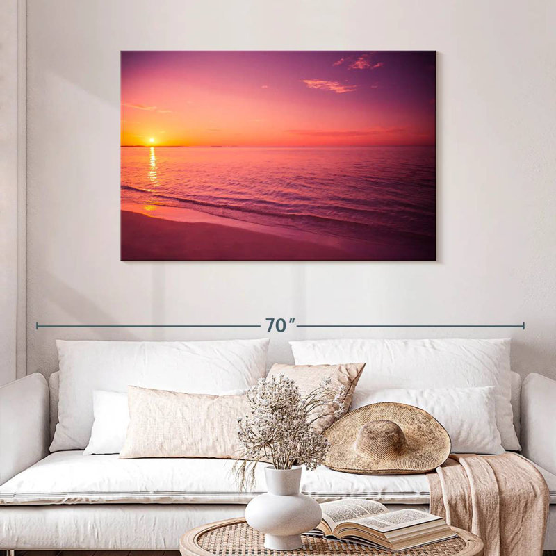 Gillard Rosy Gillard coucher de soleil, H 30 po x l 45 po
