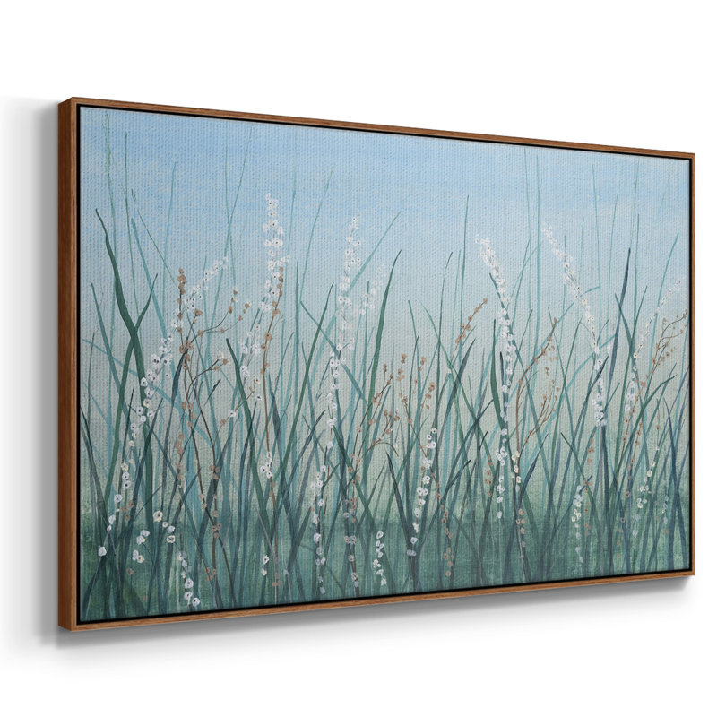 Tall Grass II, reproduction d'art sur toile, H 17 po x l 25 po x P 2 po, Toile encadrée noyer flottant