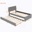 Lit plateforme tapissier simple avec lit gigogne Teddy-1026418864-1026418865