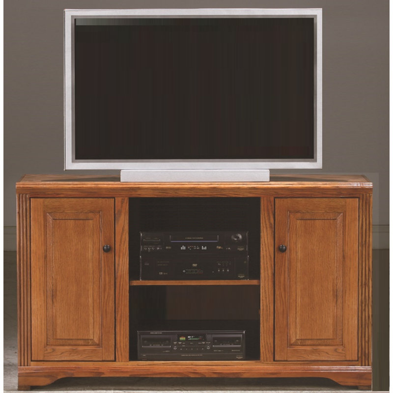 Rafeef Unfinished TV Stand for TVs up to 65", Iron Ore Oak