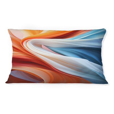 Coussin bleu et bleu avec spirale fractale II