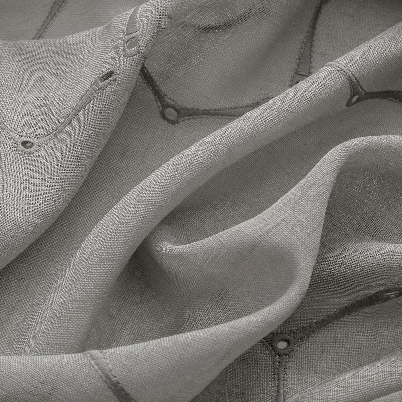 Panneau de rideaux en polyester Draycott, Gris, L 52 po x L 96 po