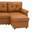 88.5 Inch Convertible L-Shaped Pull-Out Sectional Sofa Bed with Storage Chaise-1071764055