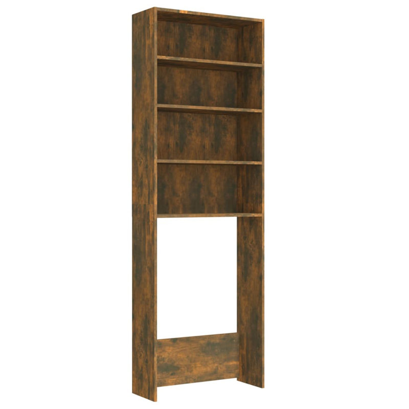 Awaiz Solid Wood Over The Toilet Storage, Smoked Oak