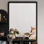 Bureau de coiffeuse moderne avec miroir, 5 tiroirs, tablettes et tabouret assorti, coiffeuse à maquillage-114228075