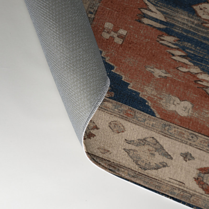 Tapis intérieur et extérieur brun Overdyed, Rectangle 5 pi x 7 pi