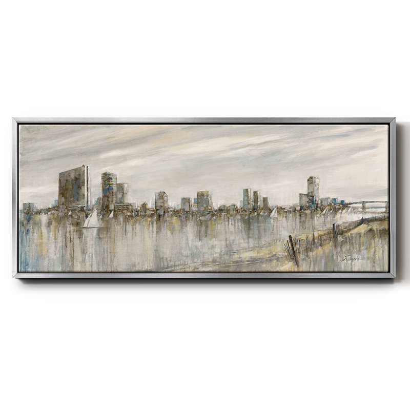 Toile encadrée Skyline, H 8 po x l 20 po