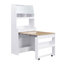 Buffet compact de 33,5 x 15,7 x 69 pouces avec huche et table de salle à manger pliable, armoire multifonctionnelle avec tablette de rangement et crochets latéraux pour petits espaces-274108780