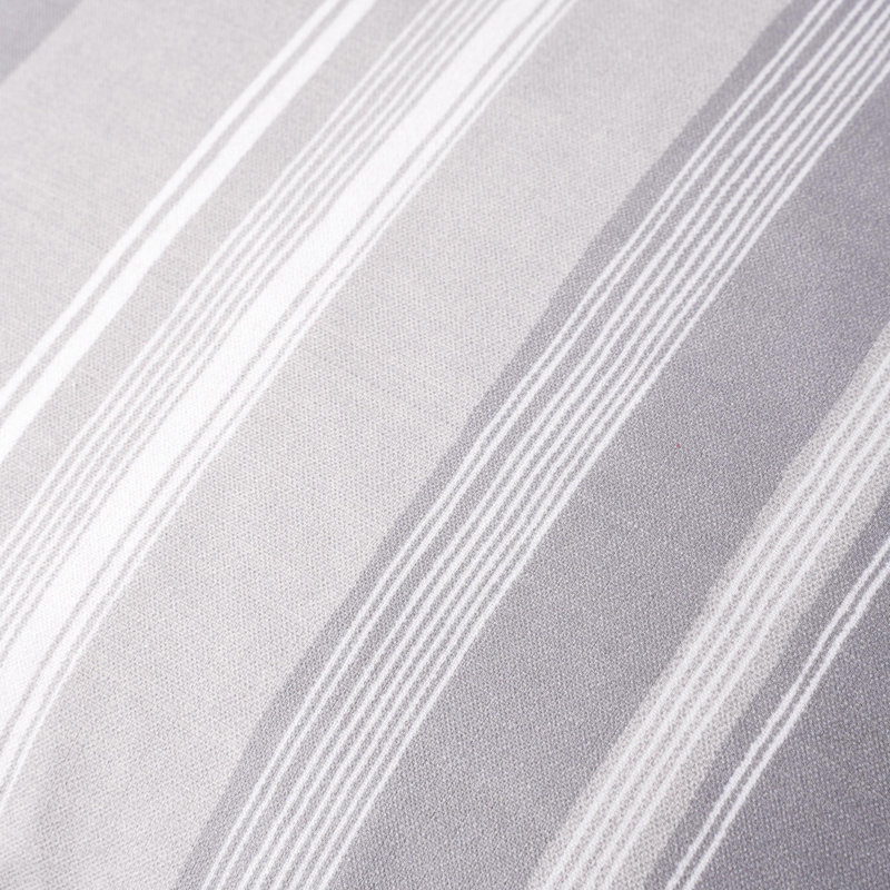Coussin décoratif carré gris à rayures