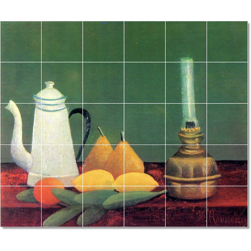 Carreau de peinture murale 48 po x 40 po 8 po x 8 po, Jean-jacques rousseau, légume à fruits W23098
