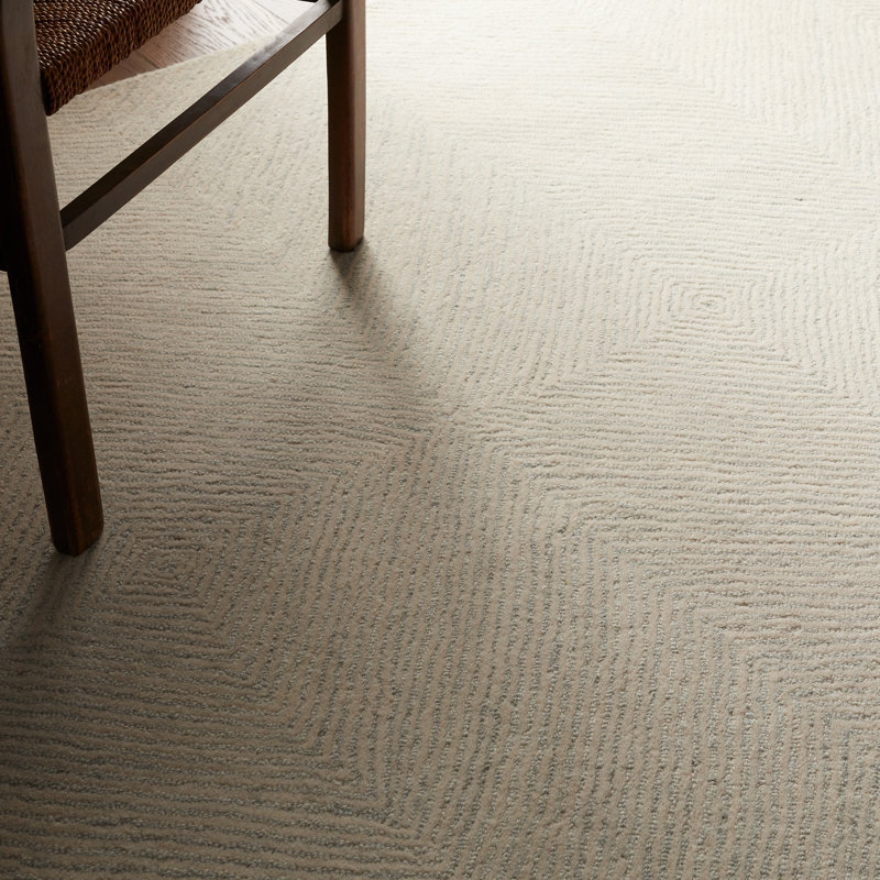 Tulsi LAB04 Handmade Geometric Cream and Taupe Area Rug , Rectangle 12' x 15'