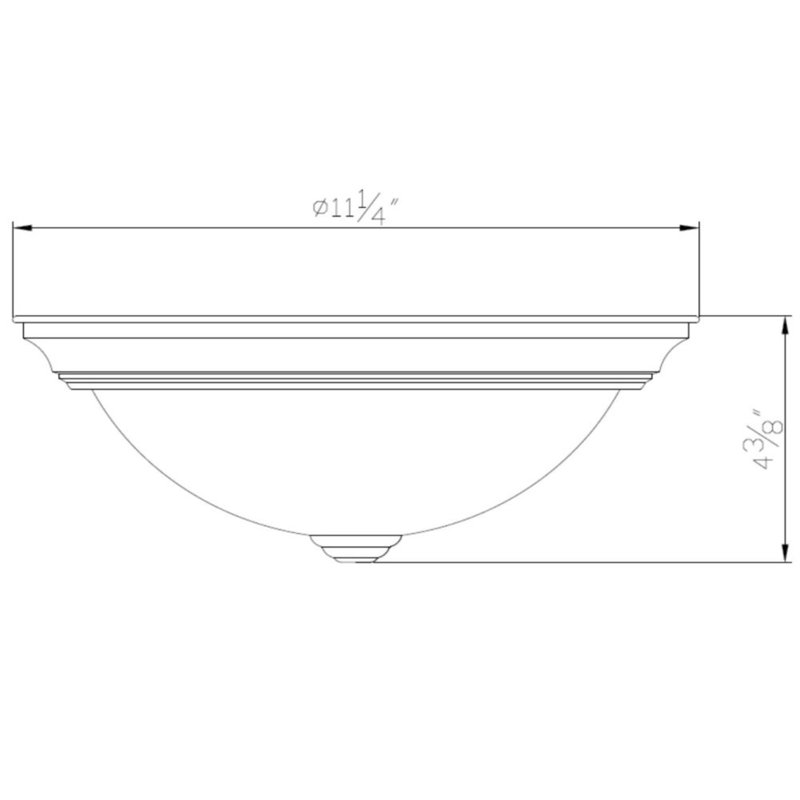 11 Inch Hays LED Ceiling Light, Indoor, Frosted Glass, White