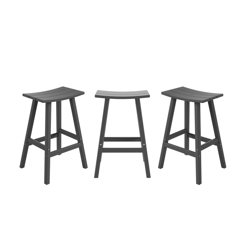 Tabouret d'extérieur Laguna, Gris, Tabouret de bar (siège d'une hauteur de 29 po)