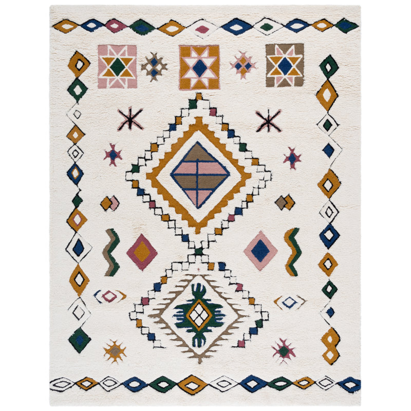 Aril 921 Area Rug In Ivory / Green, Rectangle 8' x 10'
