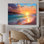 Sable et bleu mer des Caraïbes VI - Décoration murale en métal coucher de soleil côtier