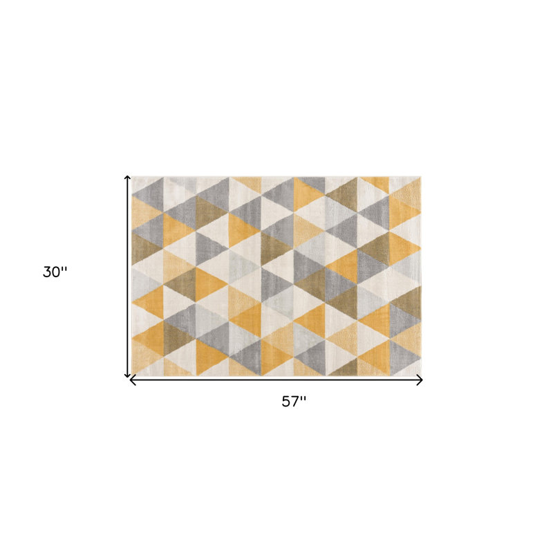 Geometric Indoor Rug, Rectangle 3' x 5'