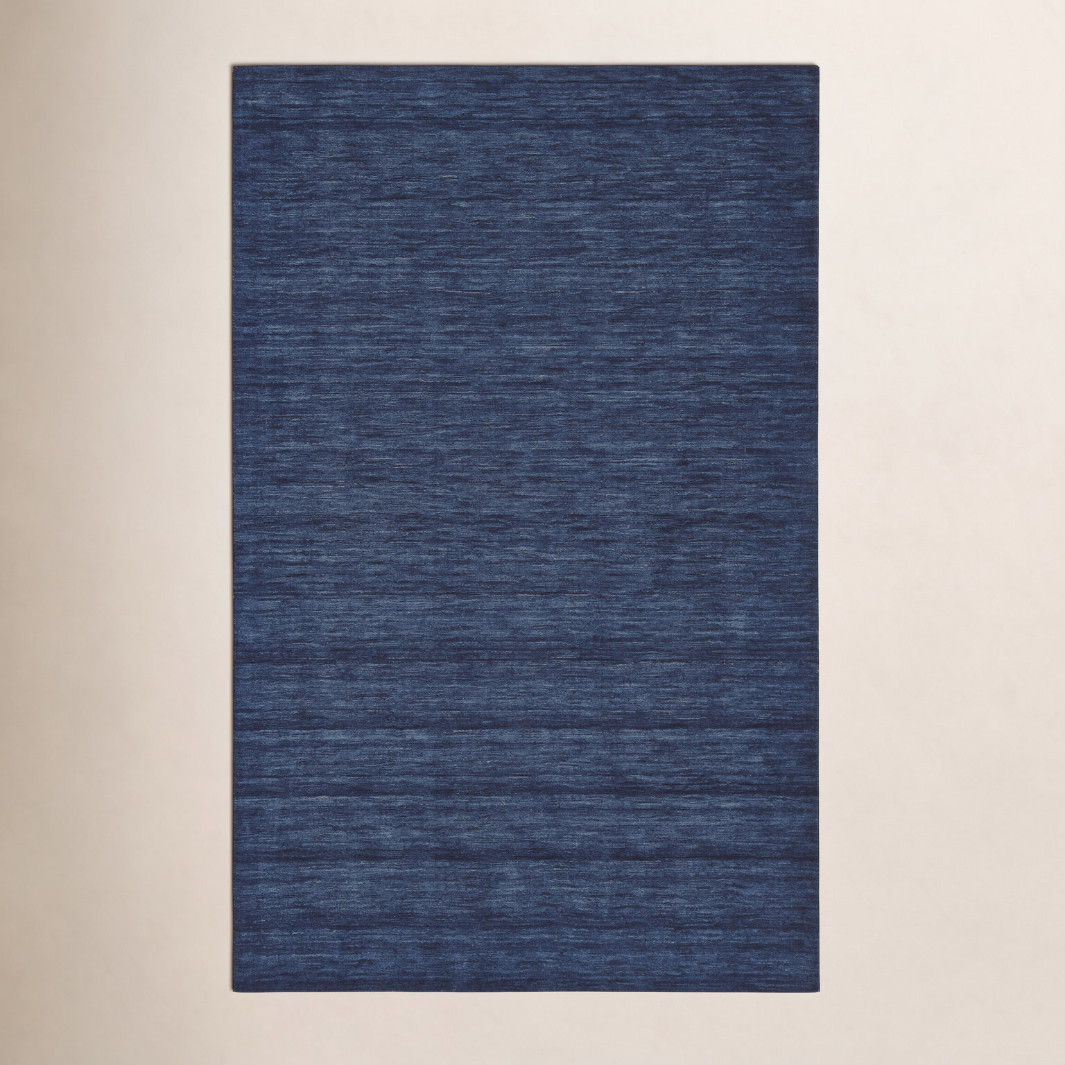 Kaden Hand-Woven Wool Shag Rug, Rectangle 5' x 8', Blue