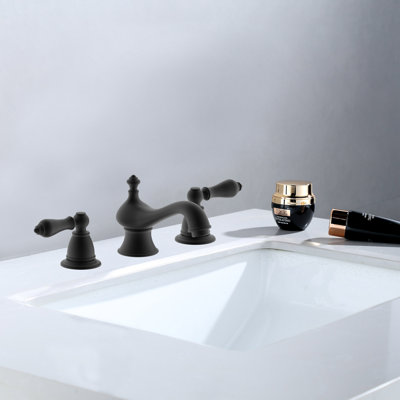 Robinet de salle de bain à large entraxe avec bonde