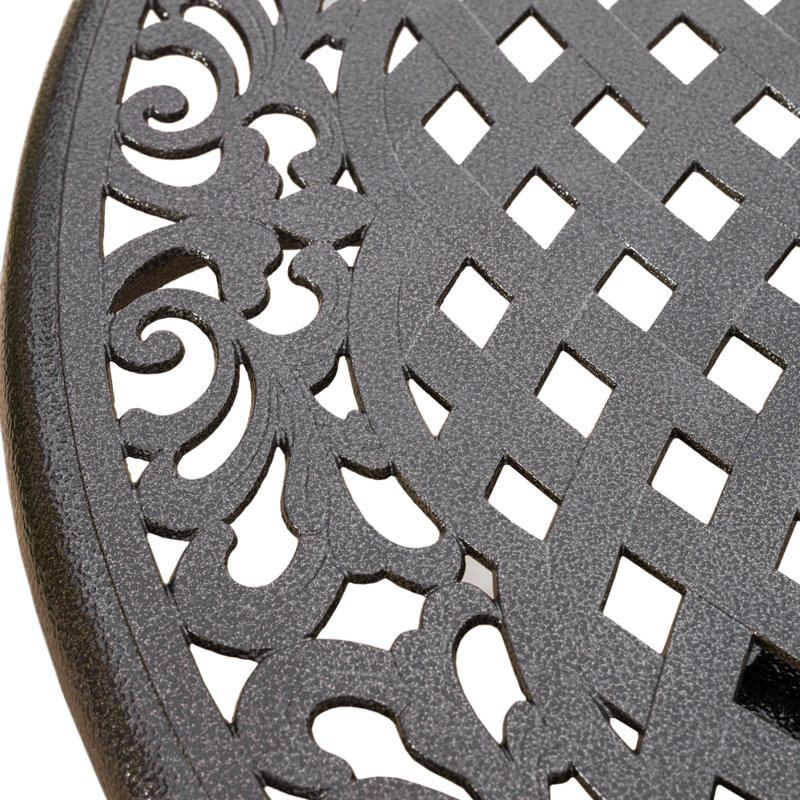 Table de patio ronde en treillis de 48 pouces