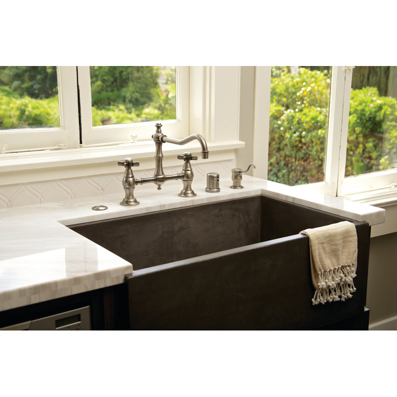 Fairfield Kitchen Bridge Faucet, Midnight Chrome