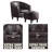 Wesley Faux Leather Barrel Chair with Ottoman