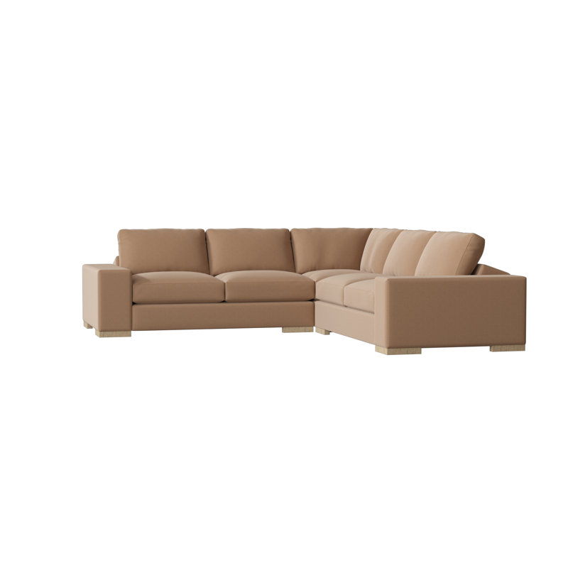 Brann Upholstered L-Shaped Sectional Symmetrical, Natural, Ireland Café